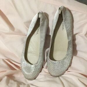 Elegant Silver Girls Flats